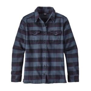 Patagonia shirt top womens 8 blue fjord flannel organic cotton hiking gorpcore